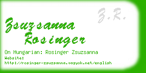 zsuzsanna rosinger business card